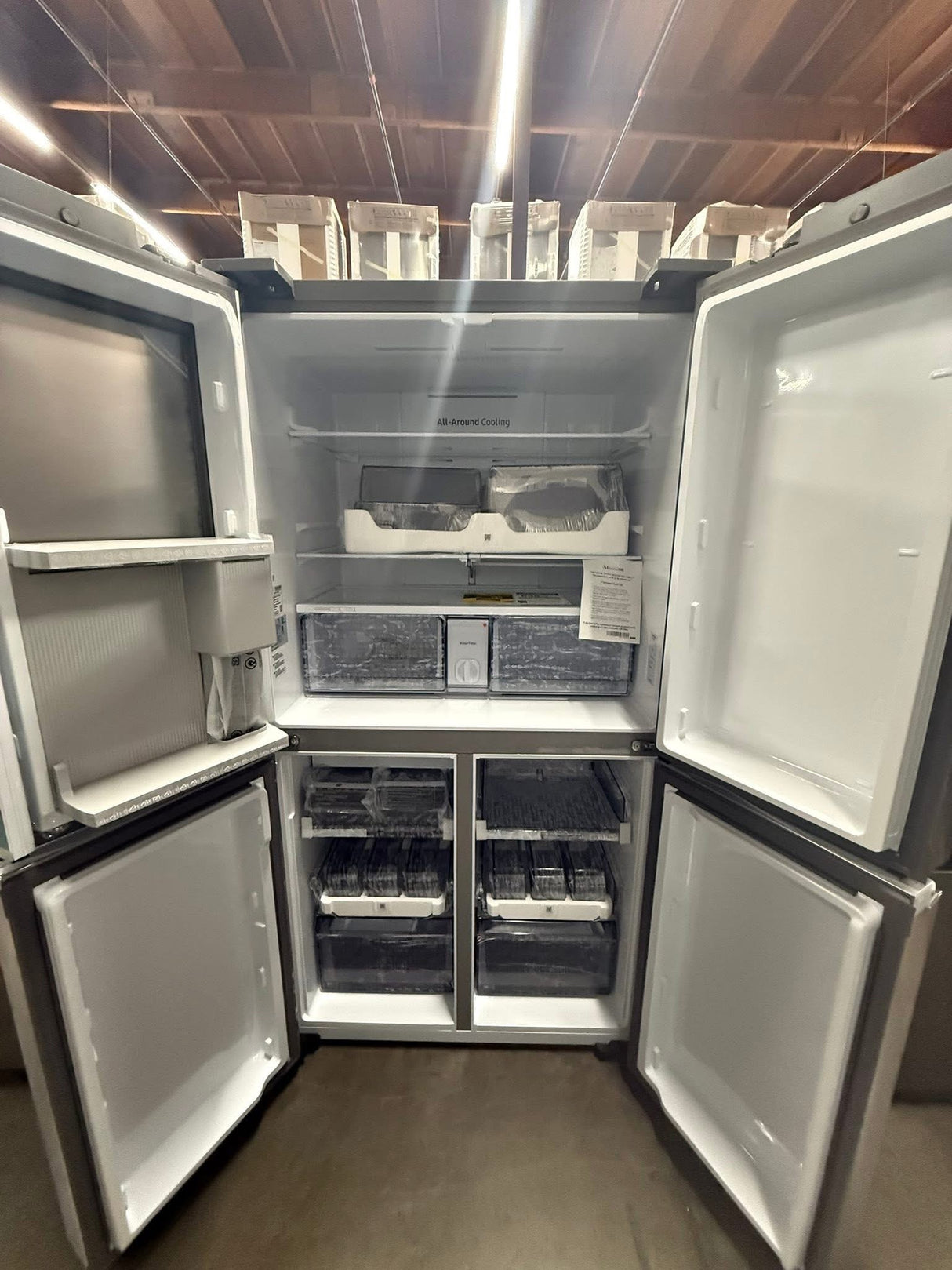 Samsung - Bespoke 23 cu. ft. Counter Depth 4-Door French Door Refrigerator with AI Hybrid Cooling