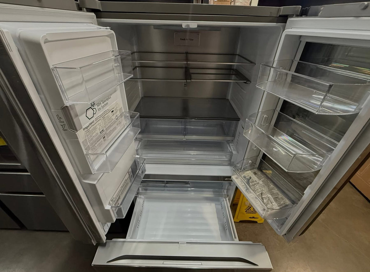 LG - Counter-Depth MAX 25.5 Cu. Ft. French Door Smart Refrigerator with Four Kinds of Ice - Stainless Steel
