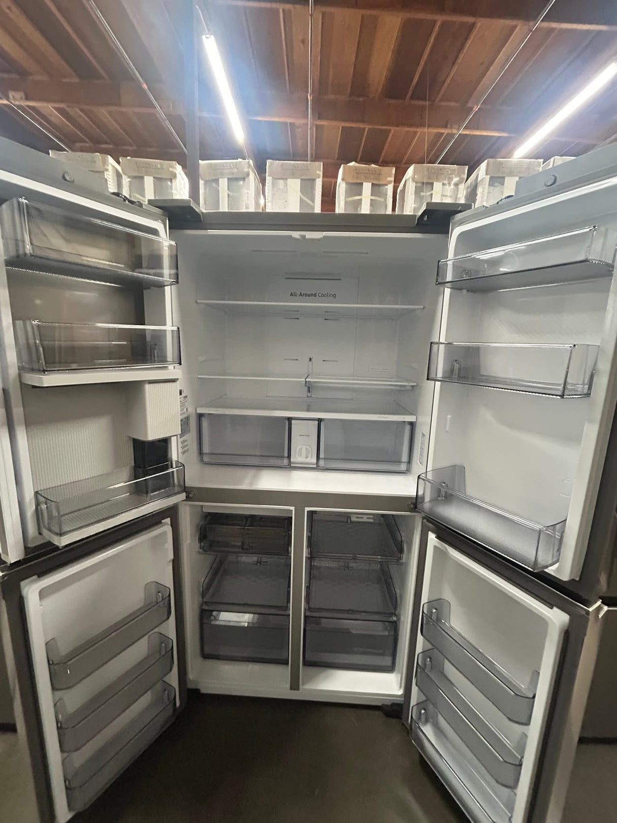 Samsung - Bespoke 23 cu. ft. Counter Depth 4-Door French Door Refrigerator with AI Hybrid Cooling