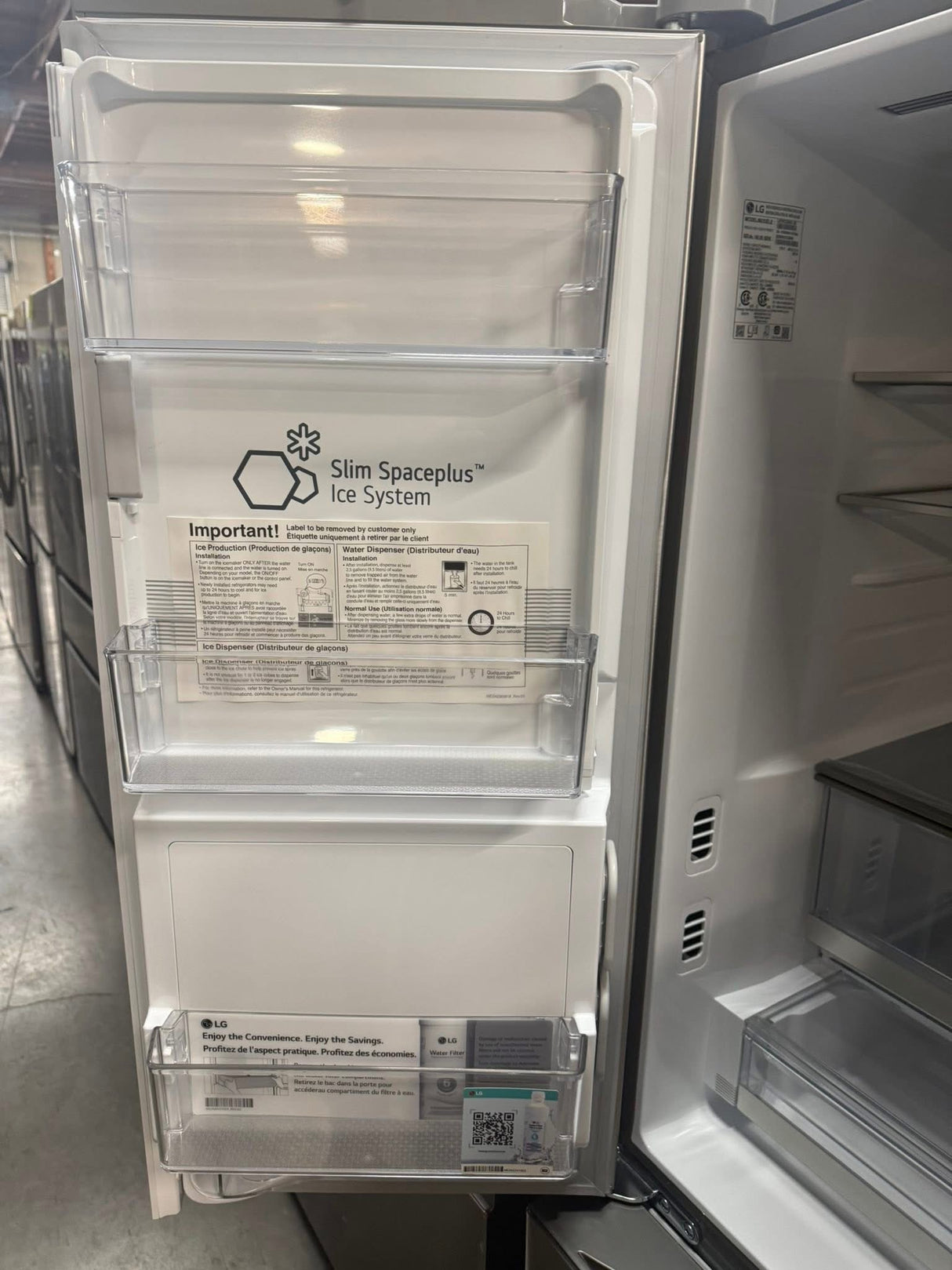 LG - Counter-Depth MAX 25.5 Cu. Ft. French Door Smart Refrigerator with Four Kinds of Ice - Stainless Steel