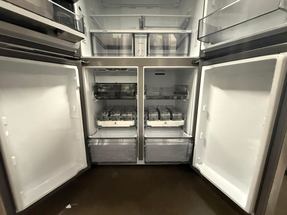 Samsung - Bespoke 23 cu. ft. Counter Depth 4-Door French Door Refrigerator with AI Hybrid Cooling