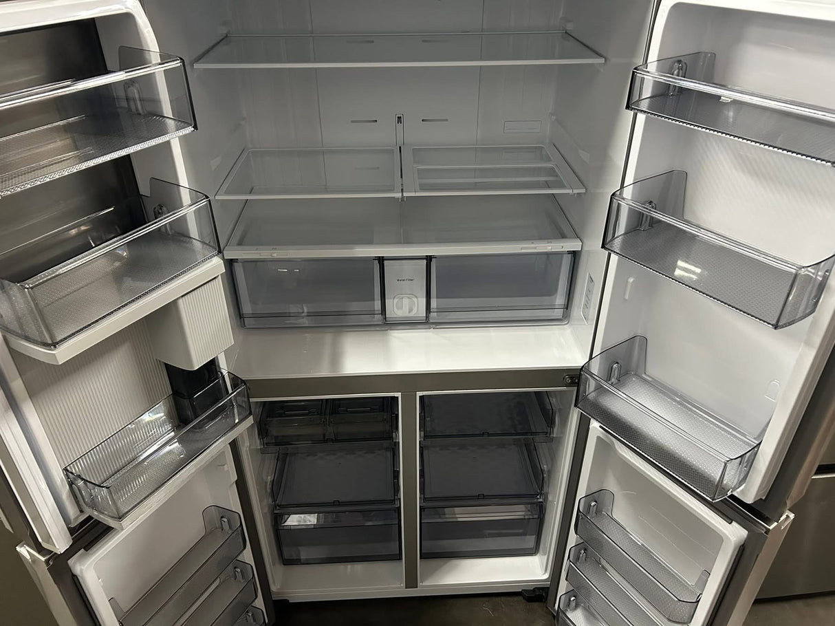 Samsung - Bespoke 23 cu. ft. Counter Depth 4-Door French Door Refrigerator with AI Hybrid Cooling