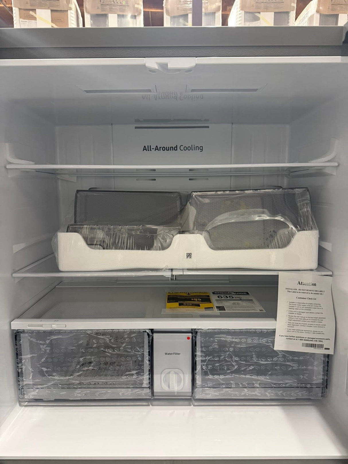 Samsung - Bespoke 23 cu. ft. Counter Depth 4-Door French Door Refrigerator with AI Hybrid Cooling