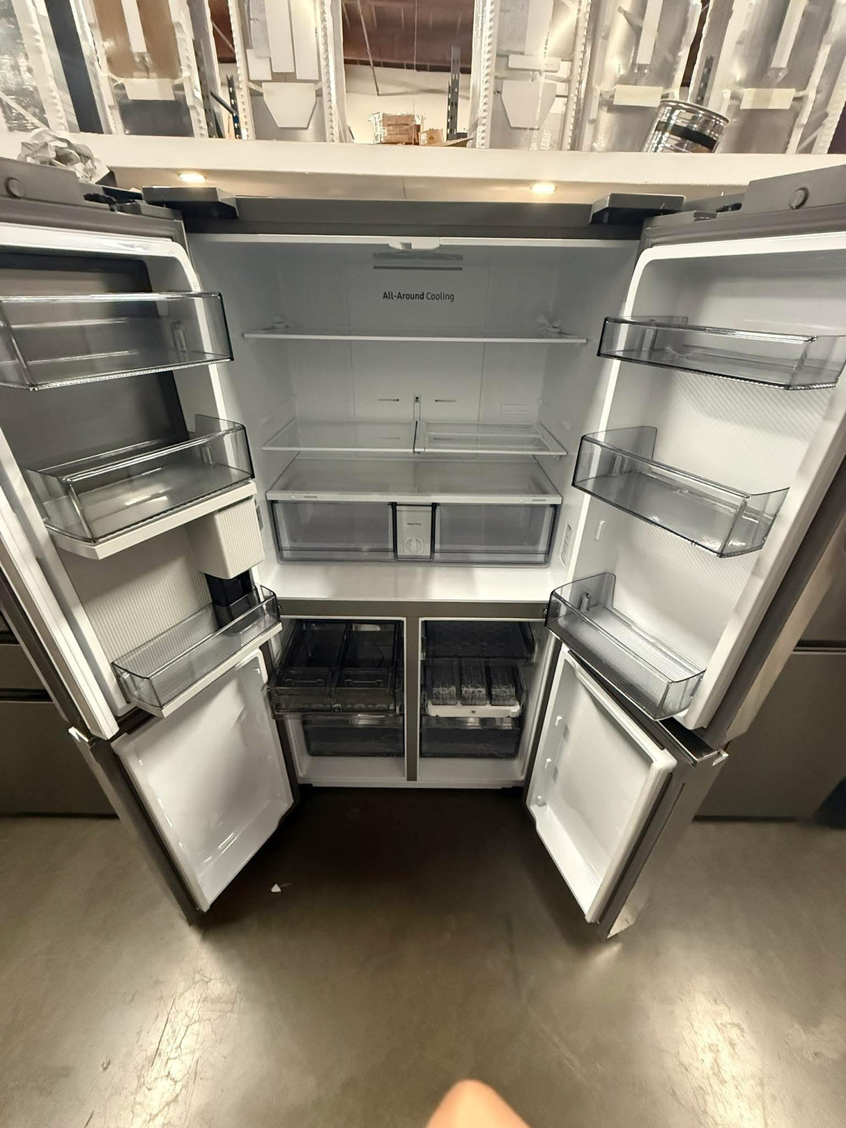 Samsung - Bespoke 23 cu. ft. Counter Depth 4-Door French Door Refrigerator with AI Hybrid Cooling